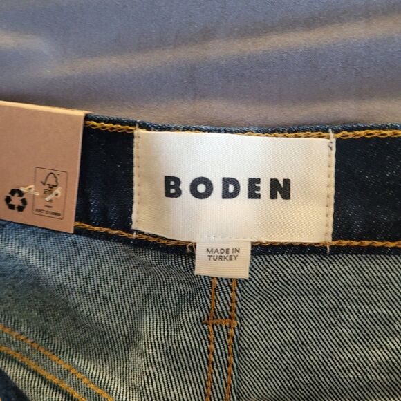 Boden Womens High Rise Wide Leg Jeans Size 28 Blue Casual Baggy Pockets 90s Nwt - Picture 3 of 9